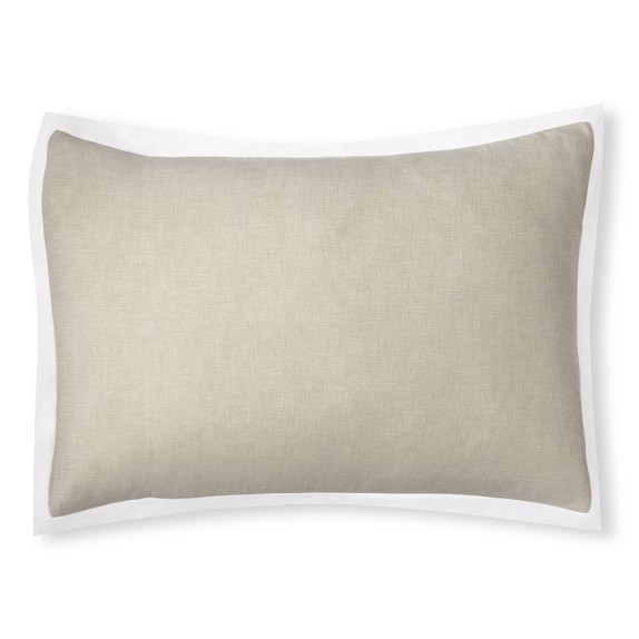Belgian Linen Bedding With Contrast Edge Williams Sonoma Belgian Linen Bedding With Contrast Edge Saved View Larger Roll Over Image To Zoom