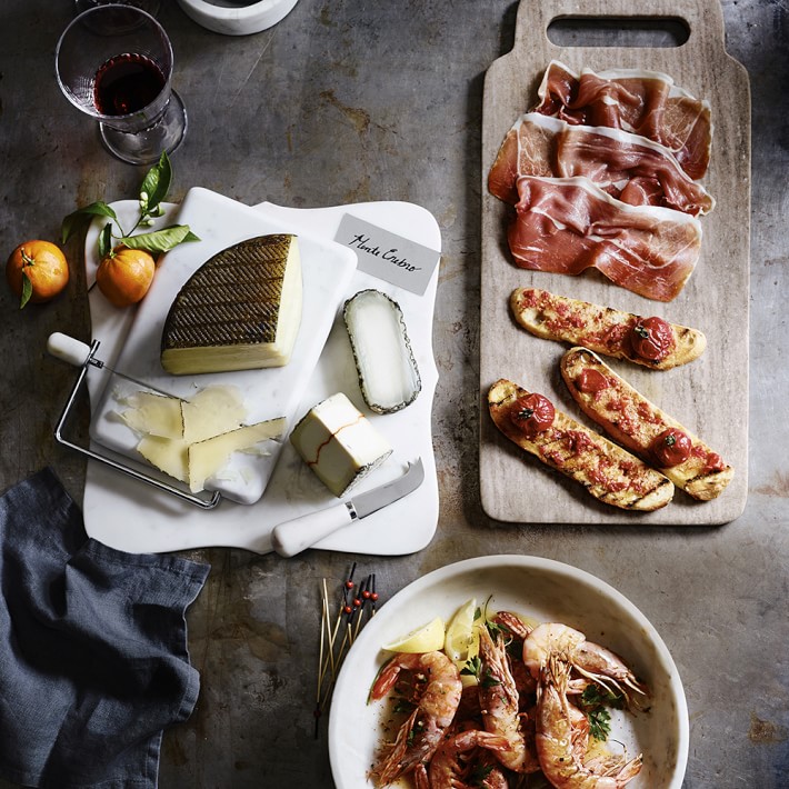 Scalloped White Marble Cheese Board Williams Sonoma