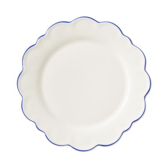 AERIN Scalloped Salad Plates, Blue Williams Sonoma