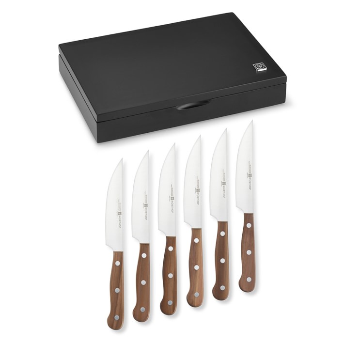 Wüsthof 6 Piece Steak Knife Set With Plum Wood Handles Williams Sonoma