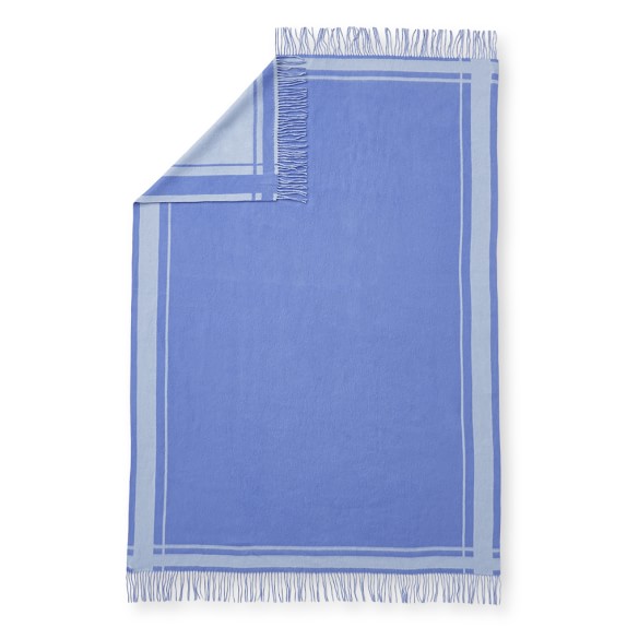 Double Face Cashmere Throw, Periwinkle/Light | Williams Sonoma