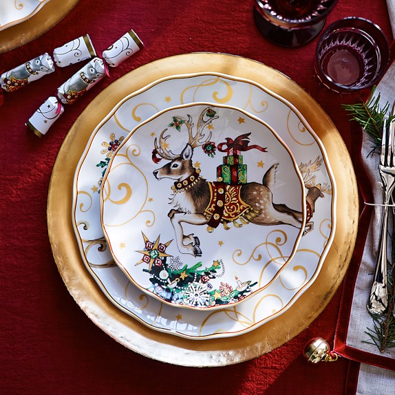 Twas the Night Before Christmas Dinner Plates, Santa | Williams Sonoma Twas the Night Before Christmas Dinner Plates, Santa | Williams Sonoma