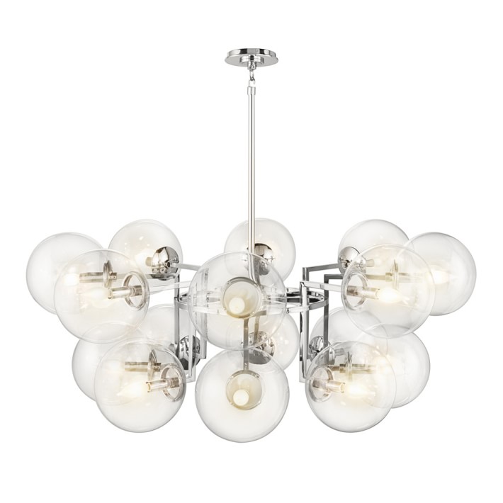 Rowan Round Chandelier Polished Nickel Williams Sonoma