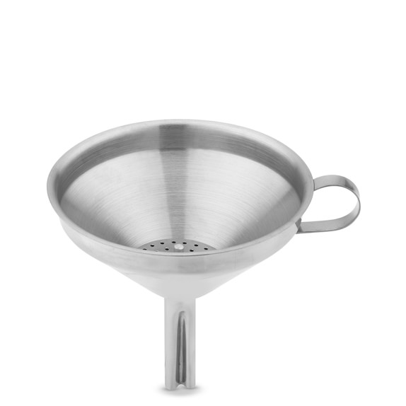 StainlessSteel Funnel with Strainer Williams Sonoma