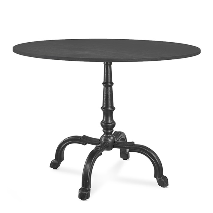 La Coupole Indoor Outdoor Dining Table Round Black Granite Top La Coupole Indoor Outdoor Dining Table Round Black Granite Top