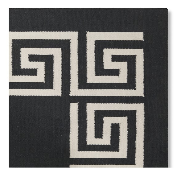 Greek Key Border Indoor Outdoor Rug Black Williams Sonoma Greek Key Border Indoor Outdoor Rug Black