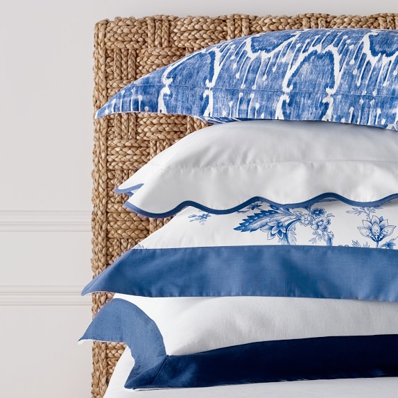 Luxury Duvet Covers Shams Williams Sonoma Aerin Avion Ikat Printed Linen Bedding