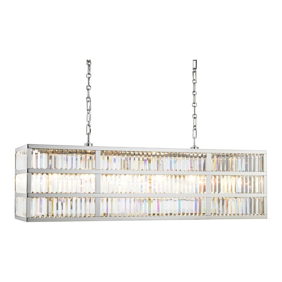 Lamont 48 Linear Crystal Chandelier Polished Nickel Williams Sonoma Crystal Chandelier Polished Nickel Saved View Larger Roll Over Image To Zoom