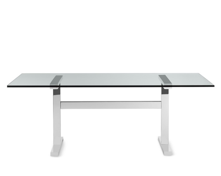 Mercer Dining Table With Glass Top Williams Sonoma