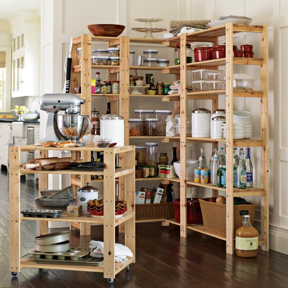 Swedish Wood Shelving Utility Cart With Wheels Williams Sonoma Swedish Wood Shelving Utility Cart With Wheels