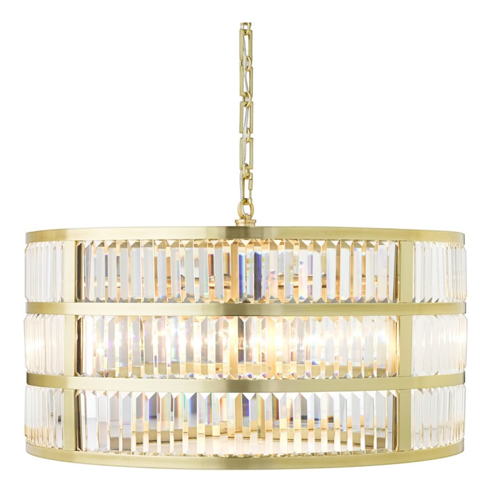Lamont 28 Round Crystal Chandelier Antique Brass Williams Sonoma