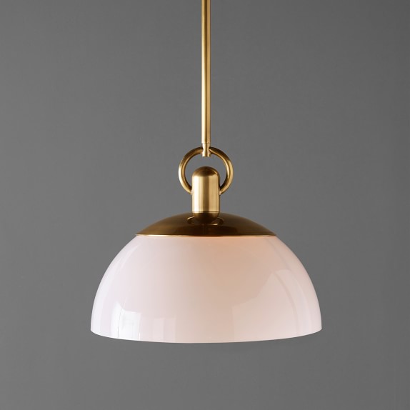 Pendant Lighting Williams Sonoma Glass Adriana Pendant Dome Antique Brass