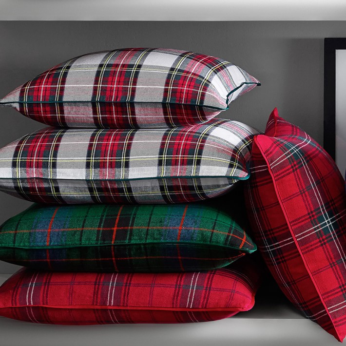 Classic Tartan Pillow Cover 18 Red Chili Pepper Williams Sonoma