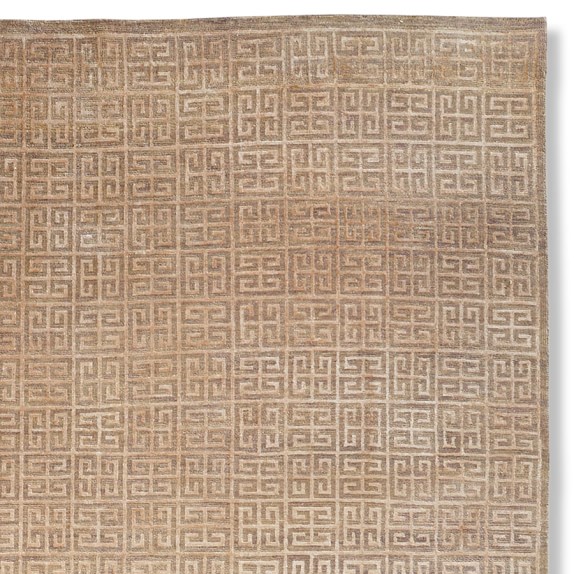 Greek Key Mosaic HandKnotted Rug Williams Sonoma