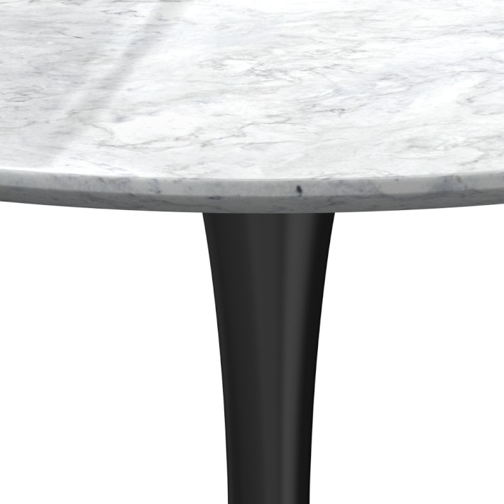 Tulip Pedestal Round Dining Table Carrara Marble Williams Sonoma