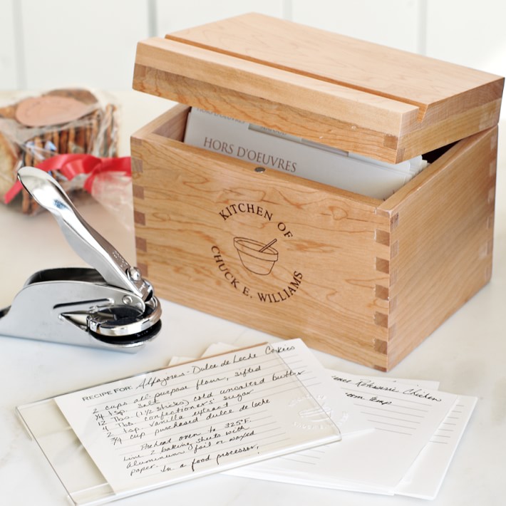 Personalized Recipe Gift Set With Embosser Williams Sonoma