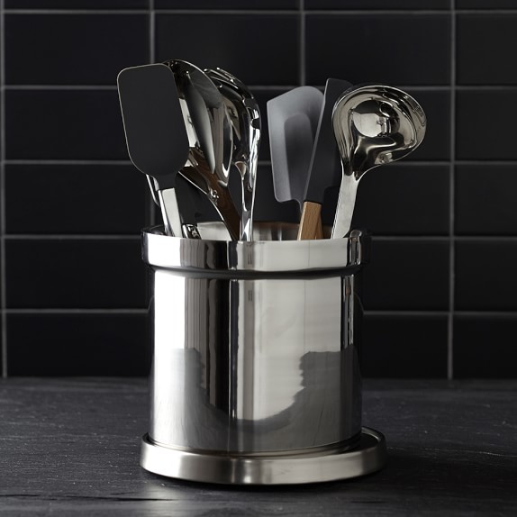Stainless Steel Partitioned Utensil Holder Williams Sonoma Stainless Steel Partitioned Utensil Holder