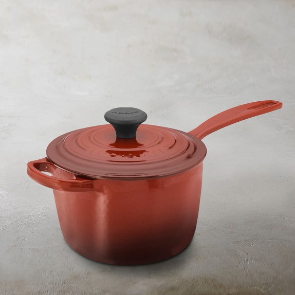 Le Creuset Signature Cast Iron Saucepan Williams Sonoma Le Creuset Signature Cast Iron Saucepan