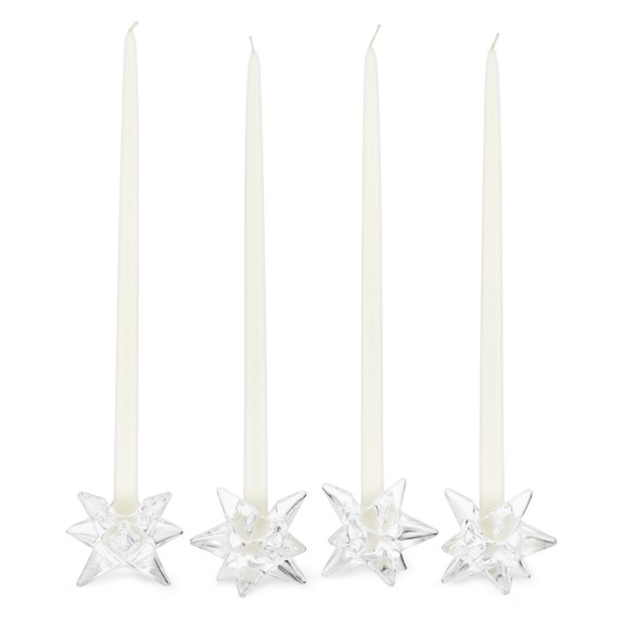 Star Glass Tiny Taper Holders, Set of 4 Williams Sonoma