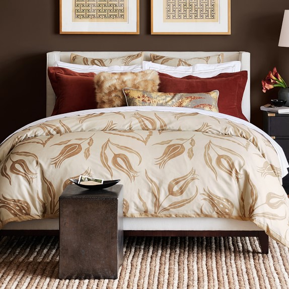 Floral Print Bedding, Tan Williams Sonoma