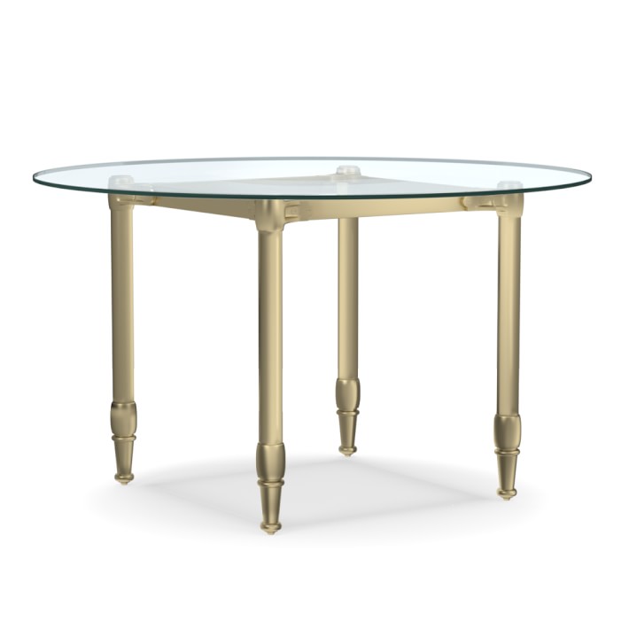 Stevenson Round Dining Table Antique Brass Williams Sonoma