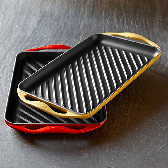 Le Creuset Cast Iron Rectangular Skinny Grill Williams Sonoma Scroll To Next Item