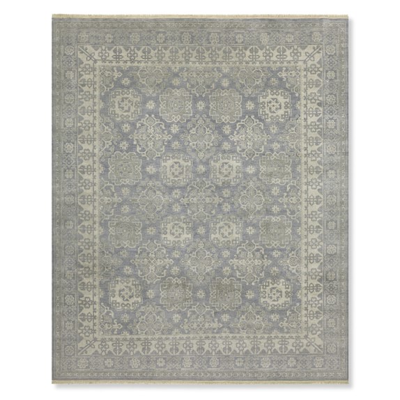 Relic Hand Knotted Rug, Gray/Light Blue Williams Sonoma