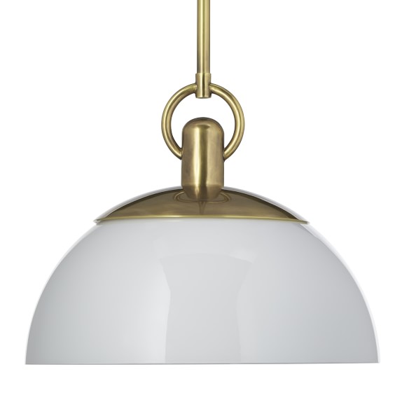 Adriana Pendant Dome Antique Brass Glass Williams Sonoma Adriana Pendant Dome Antique Brass Glass