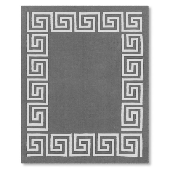 Greek Key Border Indoor Outdoor Rug Gray Williams Sonoma Greek Key Border Indoor Outdoor Rug 6x9 Gray
