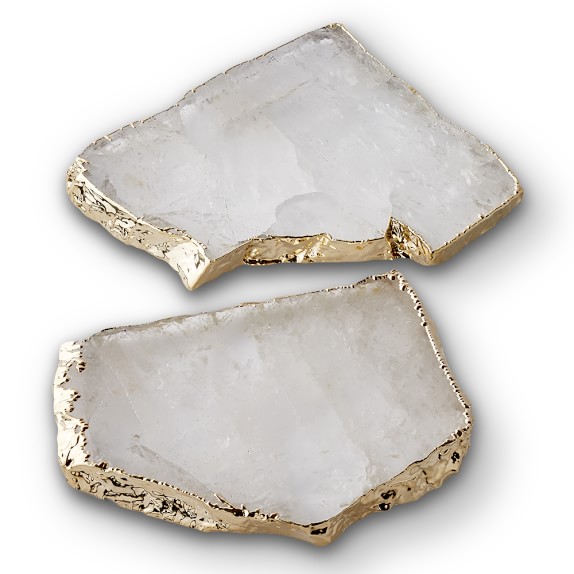 Kivita Coasters, Crystal, Gold Williams Sonoma