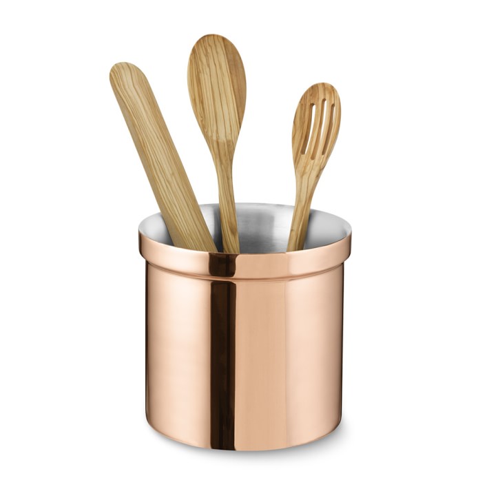 Partitioned Copper Utensil Holder Williams Sonoma