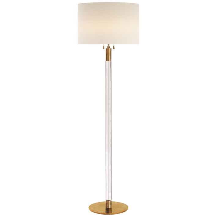 Aerin Riga Crystal Floor Lamp Antique Brass Williams Sonoma