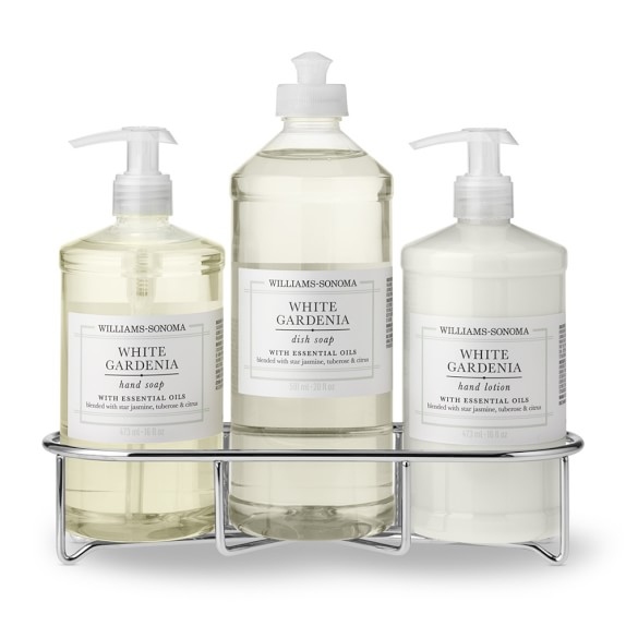 Williams Sonoma White Gardenia Hand Soap & Lotion, Classic 4Piece Set