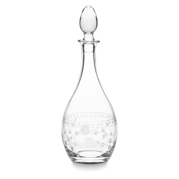 Vintage Etched Decanter Williams Sonoma Vintage Etched Decanter