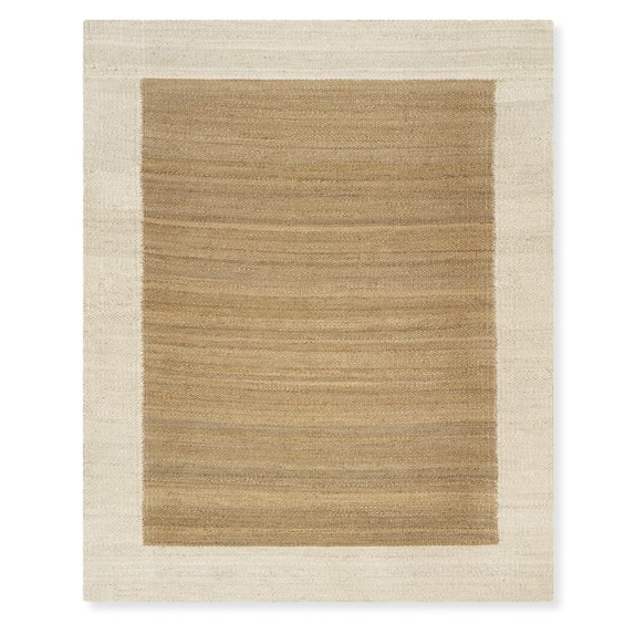Natural Bordered Rug, Ivory/Natural Williams Sonoma
