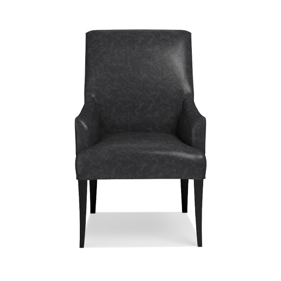 Belvedere Leather Dining Armchair Williams Sonoma Belvedere Dining Armchair Ebony Italian Distressed Leather Wolf