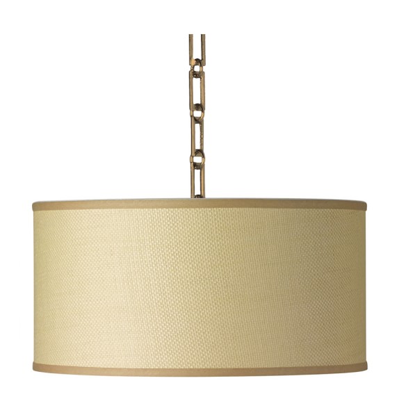 Pendant Lighting Williams Sonoma Antique Brass Polished Nickel Custom Drum Pendant
