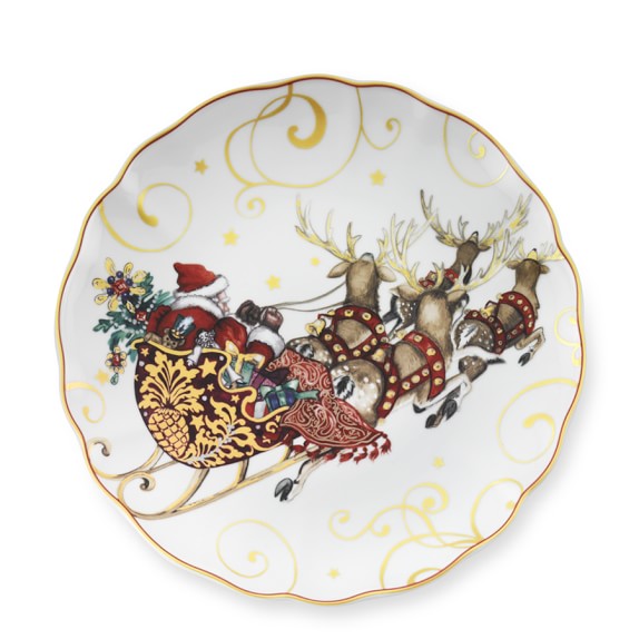 Twas the Night Before Christmas Dinner Plates, Santa | Williams Sonoma Twas the Night Before Christmas Dinner Plates, Santa | Williams Sonoma