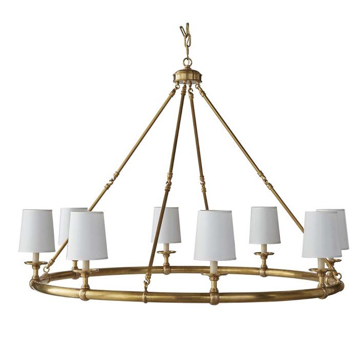 Devon 8 Light Chandelier Antique Brass Williams Sonoma