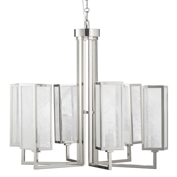 Lighting Williams Sonoma Vaughn Round Chandelier Polished Nickel