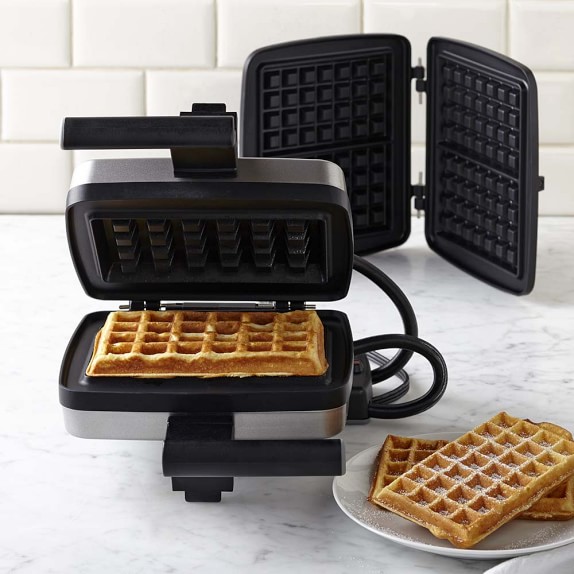 Croquade Waffle Maker with Giant Brussels and Traditional Waffle Plate