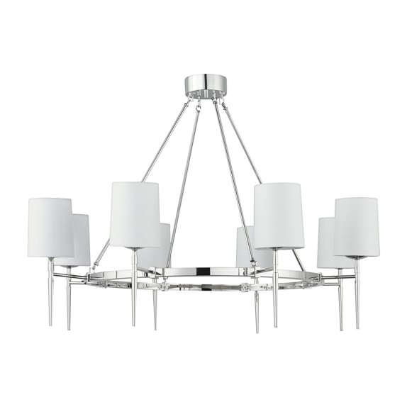 bristol 8 light chandelier polished nickel williams sonoma