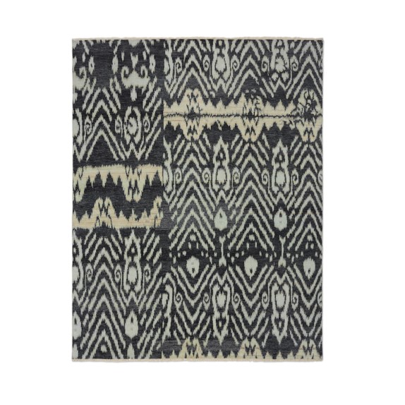 Luke Irwin Asmara Ikat Hand Knotted Rug, Black Williams Sonoma
