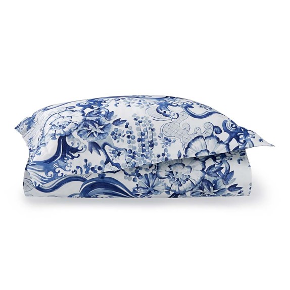 Japanese Wave Printed Bedding, Blue Williams Sonoma