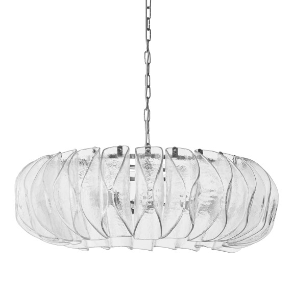 Murano Round Petal Chandelier Clear Williams Sonoma Murano Round Petal Chandelier Clear
