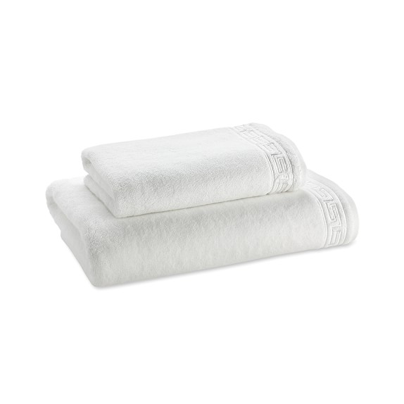 Greek Key Embroidered Towels Williams Sonoma