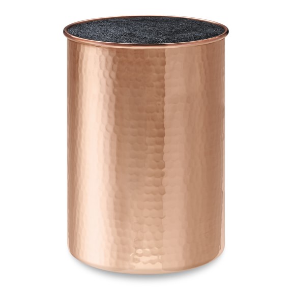 Hammered Copper Knife Holder with Kapoosh® Insert Williams Sonoma
