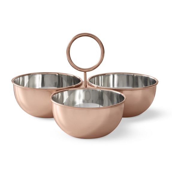 Copper ThreeCondiment Bowl Williams Sonoma