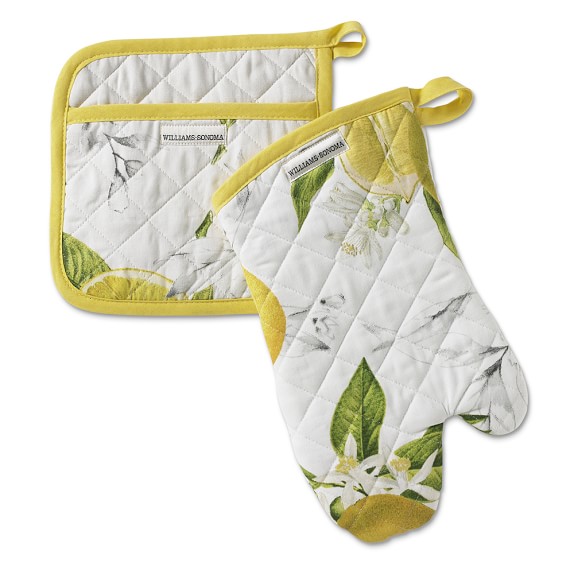 Meyer Lemon Oven Mitt & Potholder Set Williams Sonoma