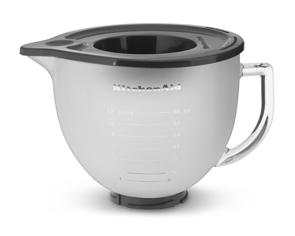 kitchenaid 5 qt frosted glass bowl with lid williams sonoma